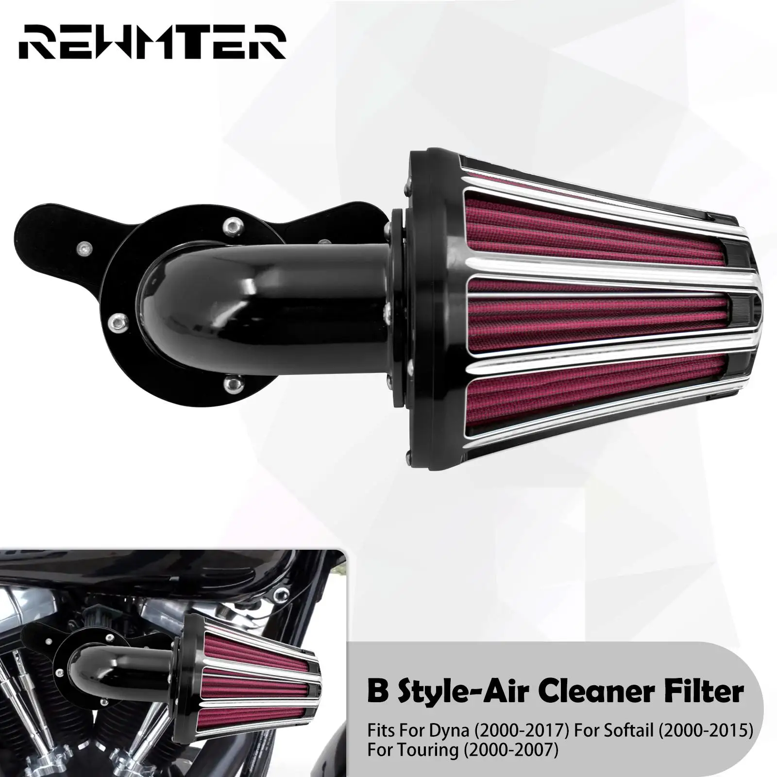 

Motorcycle Air Filter CNC Air Cleaner For Harley Touring Softail Heritage Street Road Glide FLHR FLHX FLH Dyna Fat Bob Standard