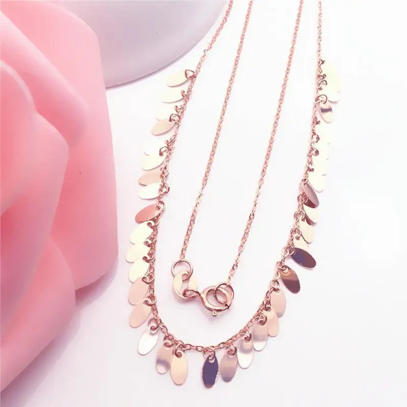 Russian Purple Gold Rose Gold Simple Luxury Fashion Temperament Popular Piece Necklace Female Clavicle Chain for Girlfriend
Russian Purple Gold Rose Gold Simple Luxury Fashion Temperament Popular Piece Necklace Female Clavicle Chain for Girlfriend