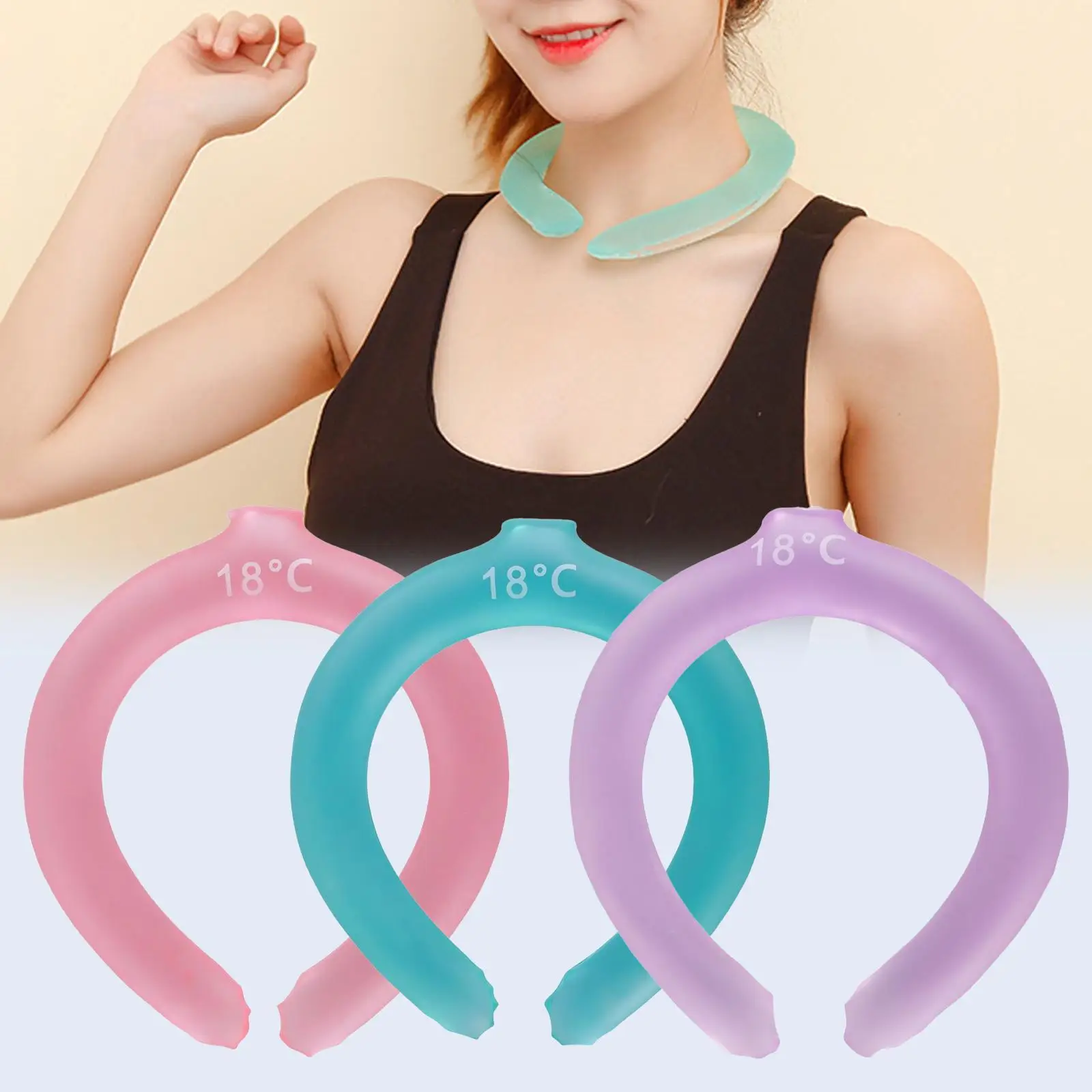 

Summer Neck Cooler Tube Neck Cooler For Outdoor Sports Reusable Neck Cooling Wrap Gel Ice Pack Relief For Hot Flashes And Feve