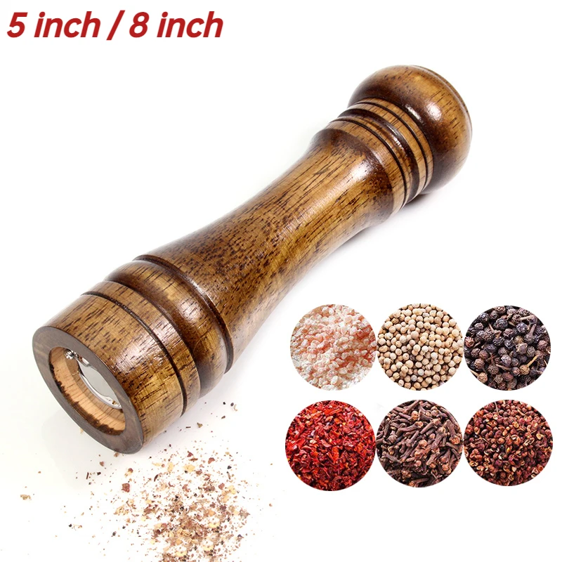 Salt and Pepper Mills, Solid Wood Spice Pepper Mill with Strong Adjustable Ceramic Grinder 5" 8" - Kitchen Cooking Tools
Salt and Pepper Mills, Solid Wood Spice Pepper Mill with Strong Adjustable Ceramic Grinder 5" 8" - Kitchen Cooking Tools