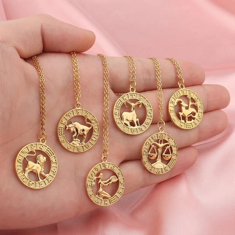 CARLIDANA 18k Gold Plating Zodiac Sign Metal Stainless Steel Necklace Twelve Constellations Symbol Male and Female Jewelry Gift
CARLIDANA 18k Gold Plating Zodiac Sign Metal Stainless Steel Necklace Twelve Constellations Symbol Male and Female Jewelry Gift