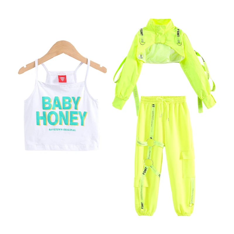 Children's Hip-hop Suit Fluorescent Color Super Short Top Hiphop Jazz Dance Clothing Girl Model Catwalk Trendy Clothes
Children's Hip-hop Suit Fluorescent Color Super Short Top Hiphop Jazz Dance Clothing Girl Model Catwalk Trendy Clothes
