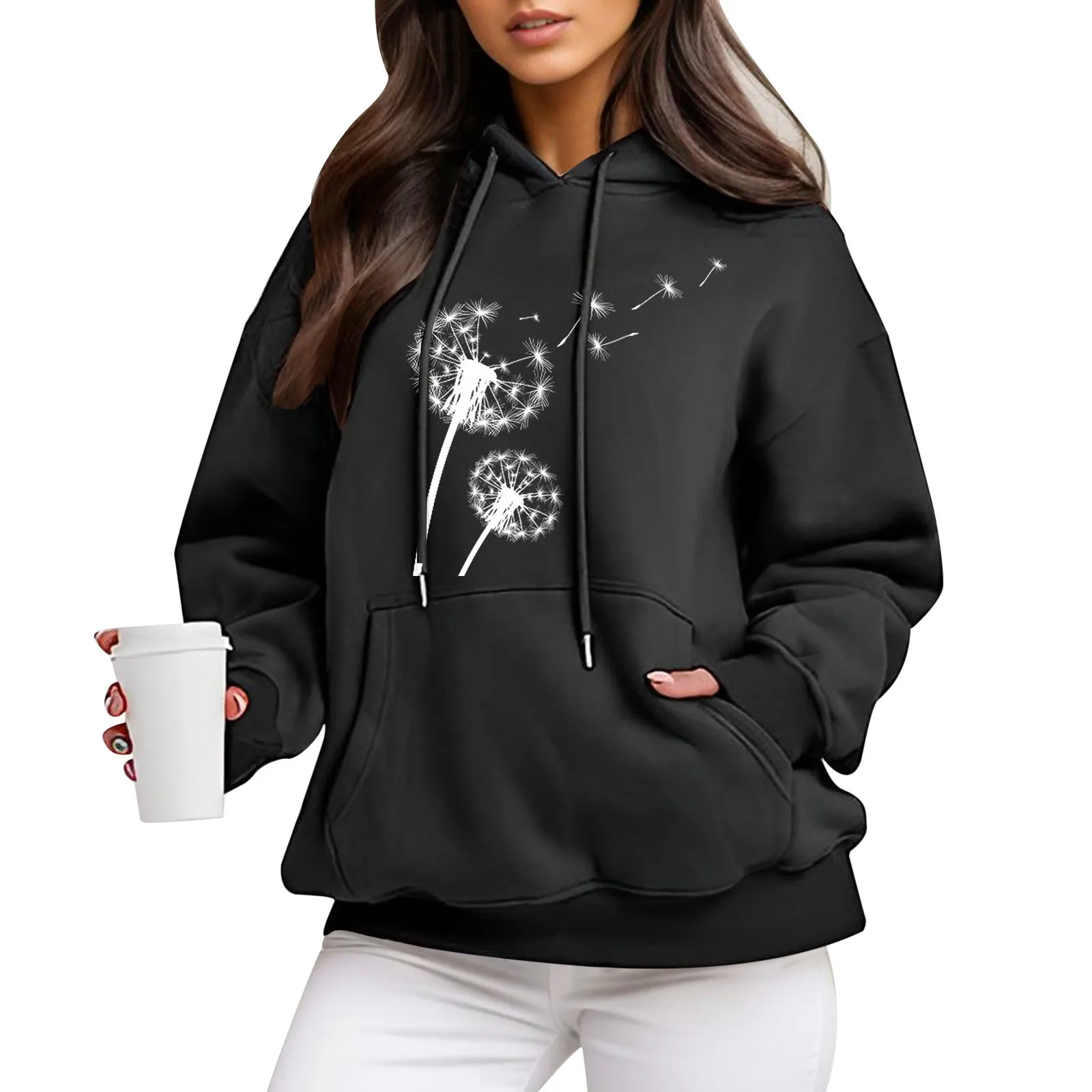 Womens Dandelion Print Sweatshirts Fleece Long Sleeve Shirts Hooded Pullover Fall Sweatshirt With Pocket Hoodies Sudadera Mujer
Womens Dandelion Print Sweatshirts Fleece Long Sleeve Shirts Hooded Pullover Fall Sweatshirt With Pocket Hoodies Sudadera Mujer