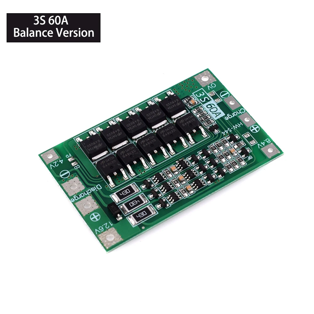 3S 40/60A 4S 40A Li-ion Lithium Battery 18650 Charger BMS Protection Board Module Battery Protection Board For Electric Drills
3S 40/60A 4S 40A Li-ion Lithium Battery 18650 Charger BMS Protection Board Module Battery Protection Board For Electric Drills