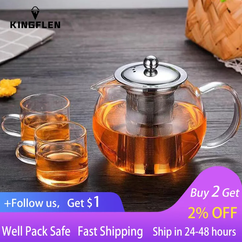 Apple steel leaky glass teapot Stainless steel filter tea pot High temperature resistant flower tea pot Household tea set
Apple steel leaky glass teapot Stainless steel filter tea pot High temperature resistant flower tea pot Household tea set