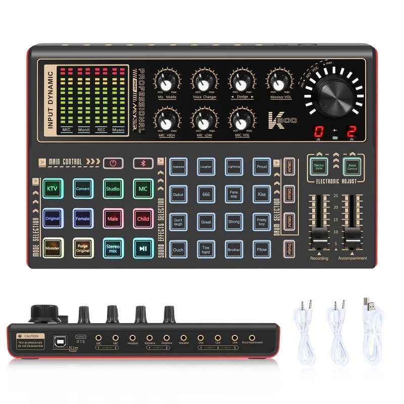 Sound Card Effects OTG Lossless Live Sound Card Recording Sound Mixer For Phone PC Computer Studio Party
Sound Card Effects OTG Lossless Live Sound Card Recording Sound Mixer For Phone PC Computer Studio Party