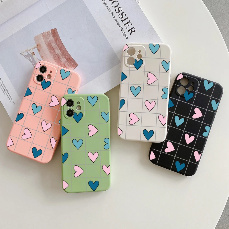 Cute Love Heart Grid Chessboard Colorful Phone Case For iPhone 14 14ProMax 14Plus 13Promax 13 12 11 XR Mini Case Cover Unique
Cute Love Heart Grid Chessboard Colorful Phone Case For iPhone 14 14ProMax 14Plus 13Promax 13 12 11 XR Mini Case Cover Unique