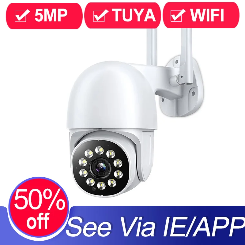 5 МП HD Tuya Smartlife 2-сторонняя водонепроницаемая цветная инфракрасная PTZ беспроводная Wi-Fi Ip-камера видеонаблюдения с ночным видением и дальним р...
5 МП HD Tuya Smartlife 2-сторонняя водонепроницаемая цветная инфракрасная PTZ беспроводная Wi-Fi Ip-камера видеонаблюдения с ночным видением и дальним р...