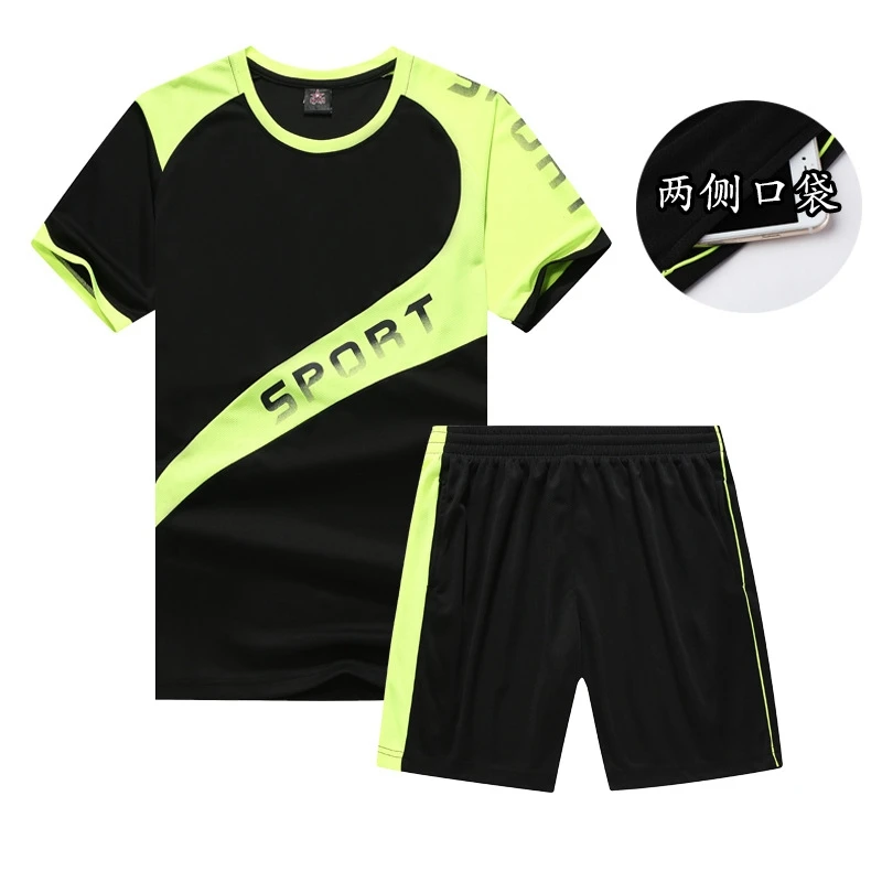 Men's Sets T-shirt And Shorts Suit High-Quality Sweatsuit Breathable Quick-Drying Sportswear Training Wear Football Tracksuit
Men's Sets T-shirt And Shorts Suit High-Quality Sweatsuit Breathable Quick-Drying Sportswear Training Wear Football Tracksuit