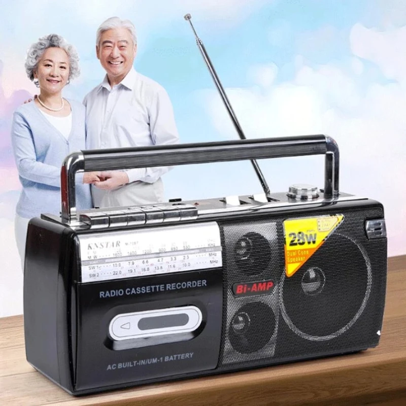 Retro Portable Outdoor HIFI Bluetooth Speaker Recorder 28W High Power Card Player Recorder FM SW Radio Bluetooth Speaker SD Card
Retro Portable Outdoor HIFI Bluetooth Speaker Recorder 28W High Power Card Player Recorder FM SW Radio Bluetooth Speaker SD Card