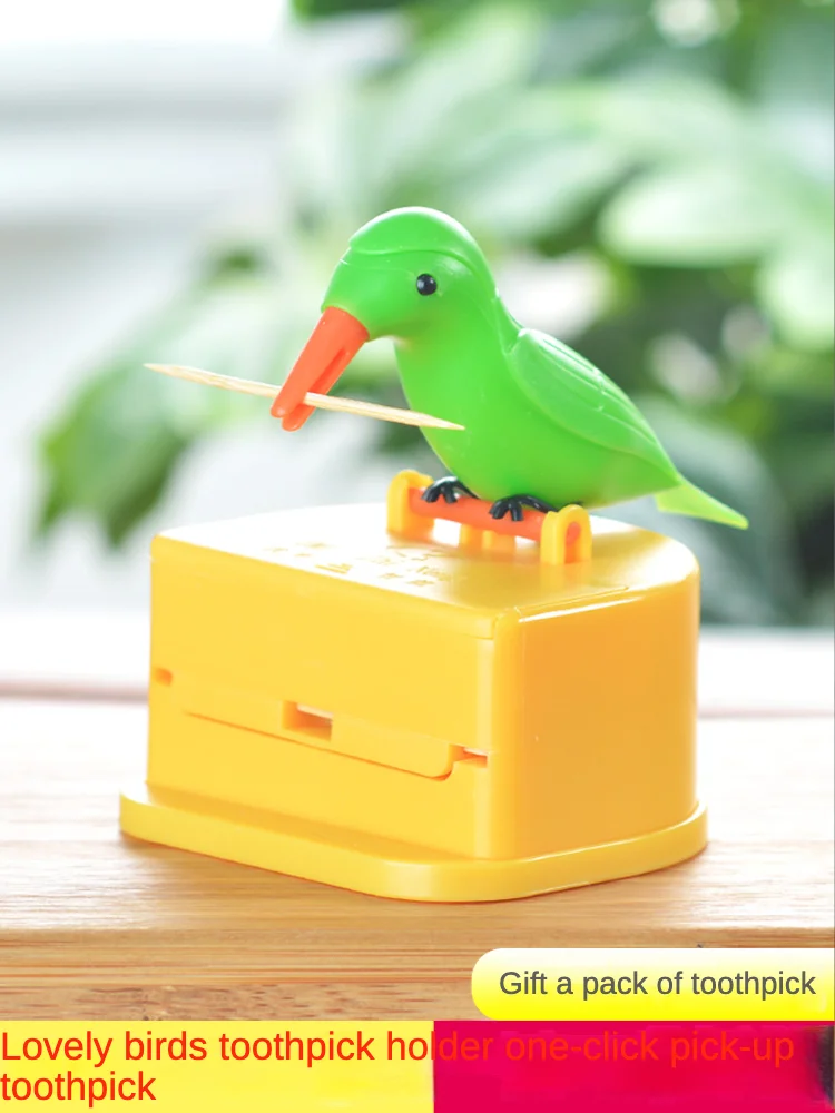 Intelligent toothpick box automatic cartoon bird toothpick barrel creative family living room pressing toothpick barrel
Intelligent toothpick box automatic cartoon bird toothpick barrel creative family living room pressing toothpick barrel