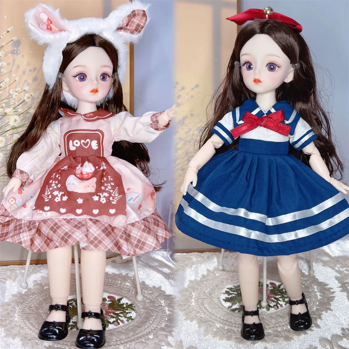 New 30cm 11-12inch Bjd Doll Full Set 1/6 Multi-joint Princess Set with Beautiful Clothes Girl Birthday Gift Diy Dress Up Toys
New 30cm 11-12inch Bjd Doll Full Set 1/6 Multi-joint Princess Set with Beautiful Clothes Girl Birthday Gift Diy Dress Up Toys