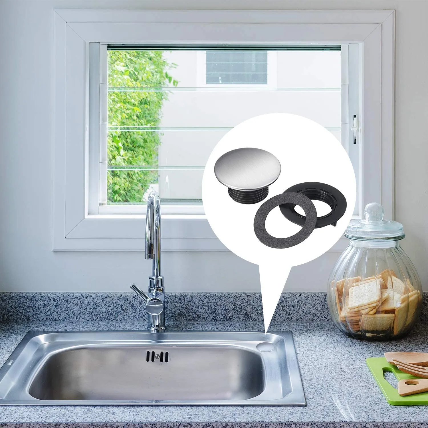 2Pcs Kitchen Sink Plug Faucet Hole Cover Tap Hole Blanking Plug Stopper Drainage Seal Anti-leakage Basin Bathroom Hardware 36mm
2Pcs Kitchen Sink Plug Faucet Hole Cover Tap Hole Blanking Plug Stopper Drainage Seal Anti-leakage Basin Bathroom Hardware 36mm