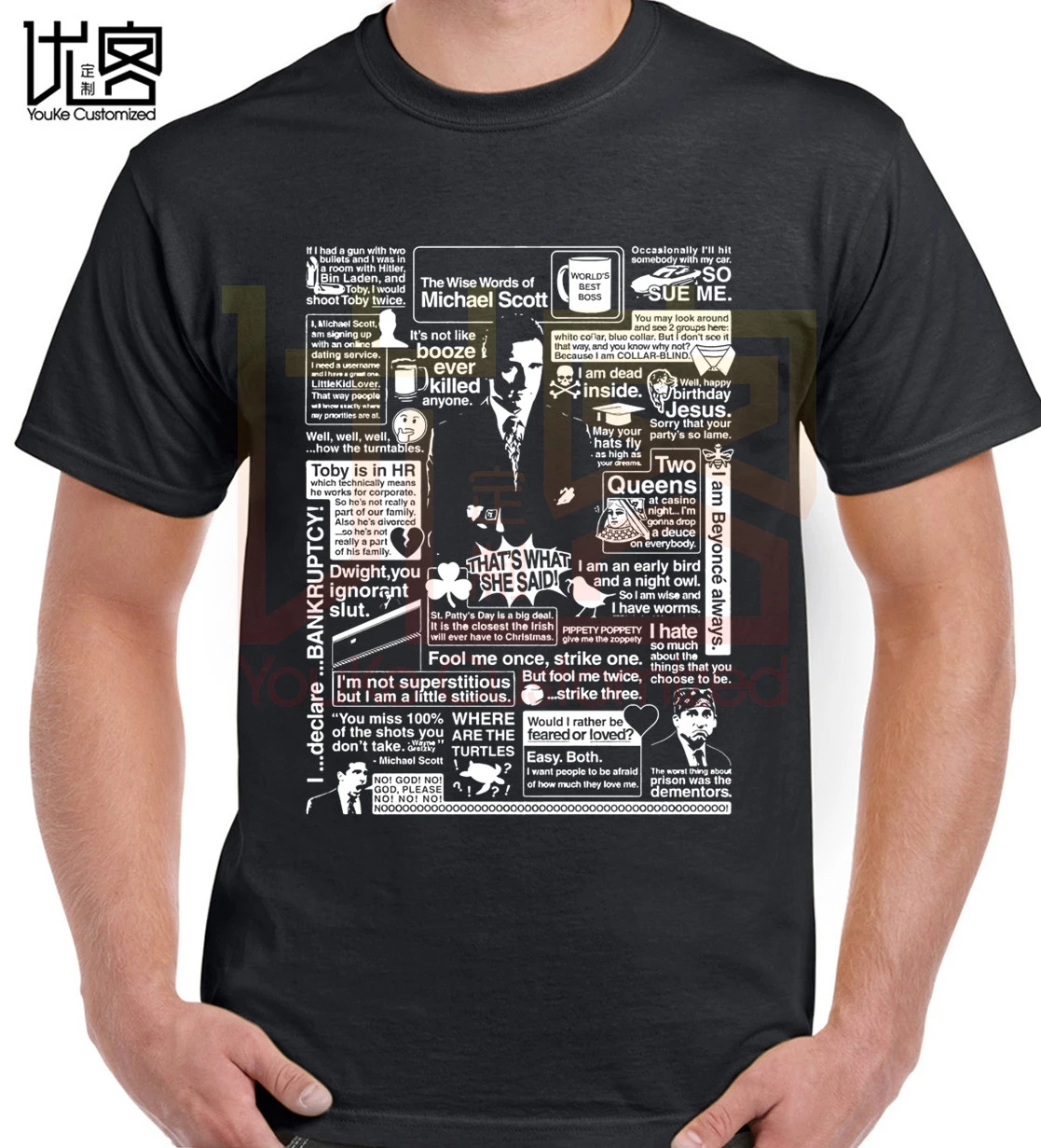The Wise Words of Michael Scott T-Shirt men's women's 100% cotton short sleeves tops tee printed Crewneck casual t-shirt
The Wise Words of Michael Scott T-Shirt men's women's 100% cotton short sleeves tops tee printed Crewneck casual t-shirt