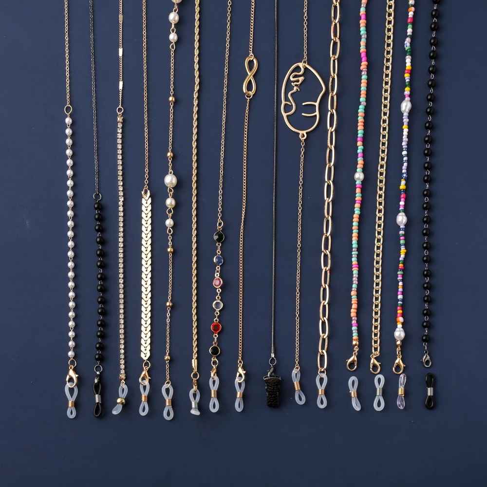 Sunglasses Masking Chains For Women Acrylic Pearl Crystal Eyeglasses Chains Lanyard Glass 2021 New Fashion Jewelry Wholesale
Sunglasses Masking Chains For Women Acrylic Pearl Crystal Eyeglasses Chains Lanyard Glass 2021 New Fashion Jewelry Wholesale