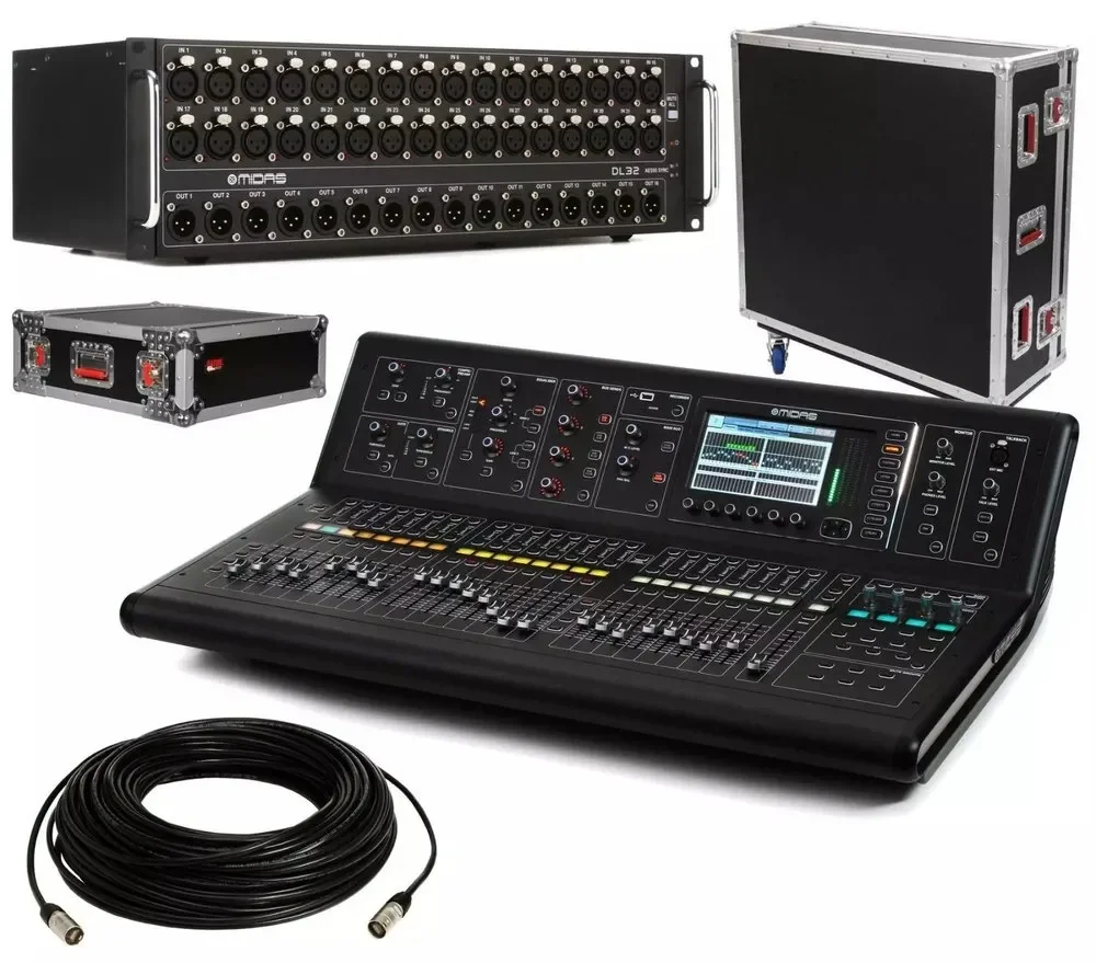 100% AUTHENTIC Midas M32R Live Digital Mixer + DL32 Stage Box + 150' Cat5 Network Cable Spool Hot
100% AUTHENTIC Midas M32R Live Digital Mixer + DL32 Stage Box + 150' Cat5 Network Cable Spool Hot