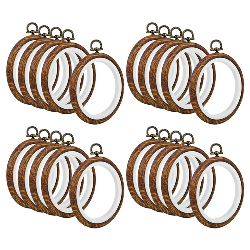 20Pcs Embroidery Hoops Imitated Wood Embroidery Circle Round Display Frame Circle For Art Craft Sewing And Hanging
20Pcs Embroidery Hoops Imitated Wood Embroidery Circle Round Display Frame Circle For Art Craft Sewing And Hanging