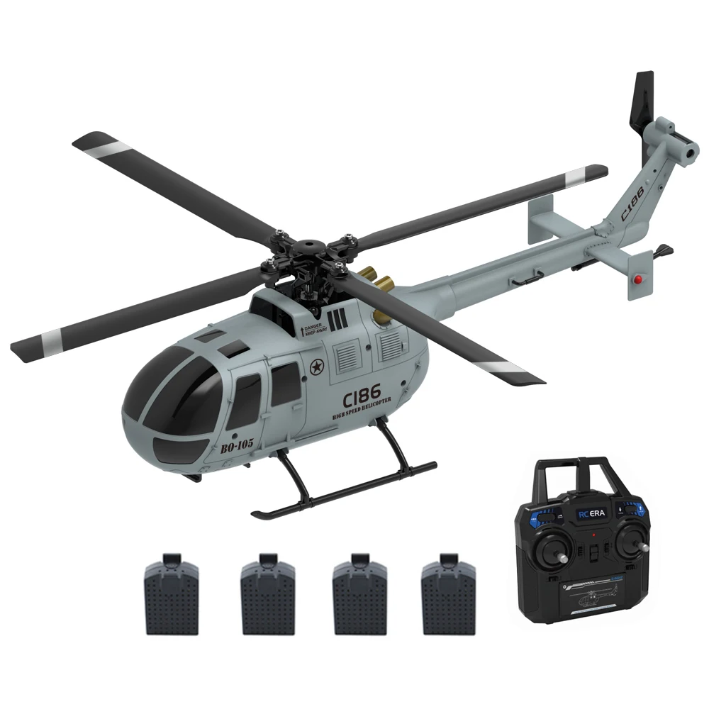 WLtoys C186 2.4G RC Helicopter 4 Propellers 6 Axis Electronic Gyroscope for Stabilization, RC Drone Plane Toy, Air pressure
WLtoys C186 2.4G RC Helicopter 4 Propellers 6 Axis Electronic Gyroscope for Stabilization, RC Drone Plane Toy, Air pressure