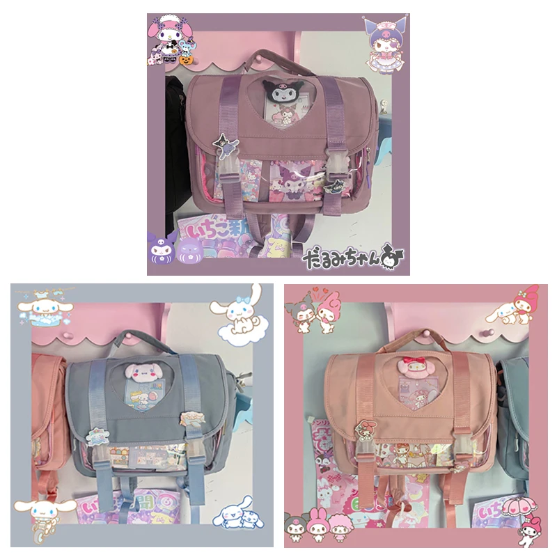 Anime Figure Cinnamoroll My Melody Kuromi Jk Handbag Student Schoolbag Cartoon Kawaii Cute Uniform Backpack Messenger Bag Gifts
Anime Figure Cinnamoroll My Melody Kuromi Jk Handbag Student Schoolbag Cartoon Kawaii Cute Uniform Backpack Messenger Bag Gifts