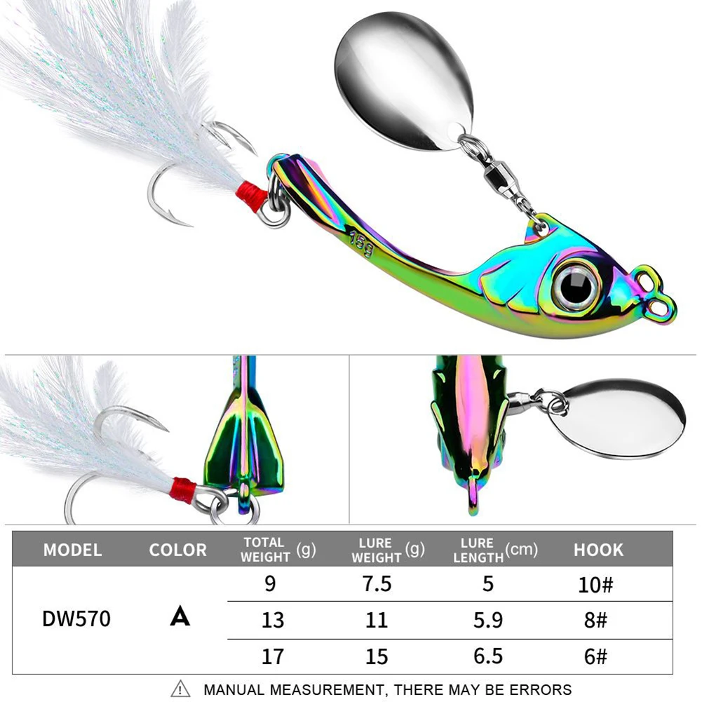 1pcs 5/5.9/6.5cm Fishing Lure Bait Rotating Sequin Long Throw VIB Metal Bait Hook 9g 13g 17g 3D Bionic Fish Eye Fishing Bait
1pcs 5/5.9/6.5cm Fishing Lure Bait Rotating Sequin Long Throw VIB Metal Bait Hook 9g 13g 17g 3D Bionic Fish Eye Fishing Bait