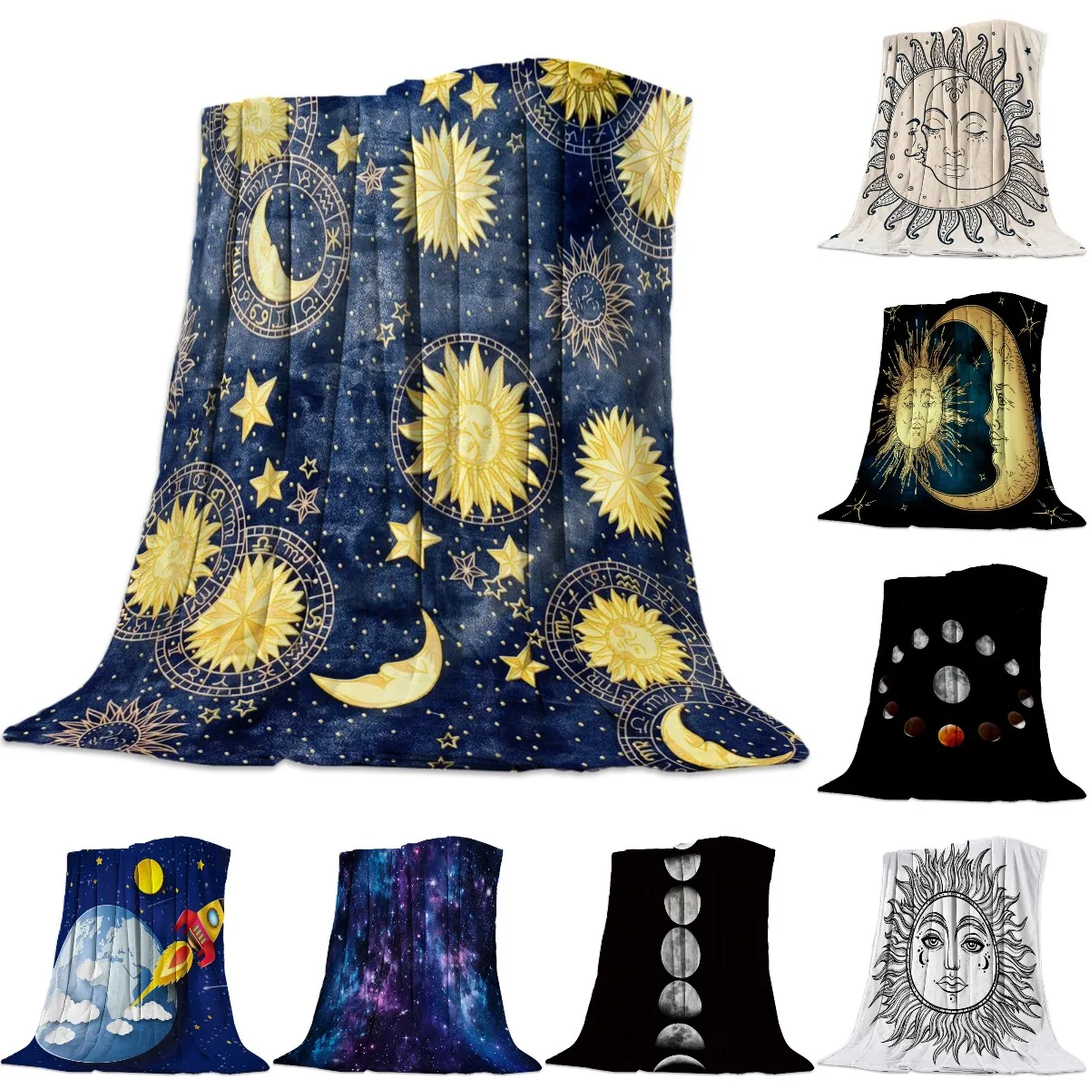 Sun Moon Blanket Throw, Planet Throws, Universe and Sky Navy Coverlet Blankets Hypoallergenic Lightweight All-Season Cozy Cover
Sun Moon Blanket Throw, Planet Throws, Universe and Sky Navy Coverlet Blankets Hypoallergenic Lightweight All-Season Cozy Cover