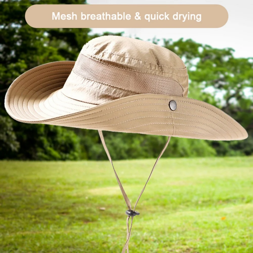 Summer Boonie Bucket Hats Sun Fishing Bucket Hat Breathable Mesh Polyester Quick Cut For Mens Fisherman Hats With Wide Brim
Summer Boonie Bucket Hats Sun Fishing Bucket Hat Breathable Mesh Polyester Quick Cut For Mens Fisherman Hats With Wide Brim