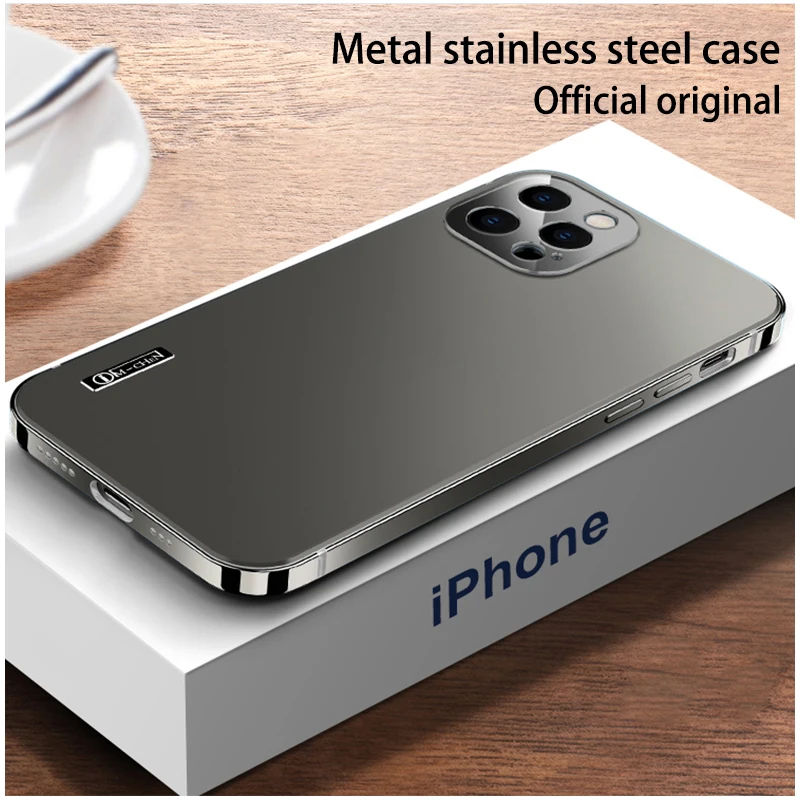 2022 NEW Metal Stainless Steel Case for iPhone 14 13 12 Pro Max Camera Protective Case for iPhone 13 14 Pro Original Color Cover
2022 NEW Metal Stainless Steel Case for iPhone 14 13 12 Pro Max Camera Protective Case for iPhone 13 14 Pro Original Color Cover
