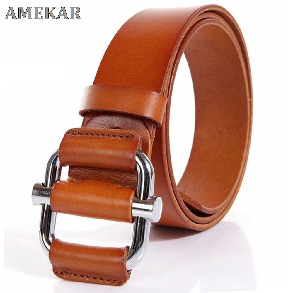 Unisex Personality Smooth Buckle Metal Belts Solid Cow Cowhide Leather No Holes Accessories Belt for Women Styles
Unisex Personality Smooth Buckle Metal Belts Solid Cow Cowhide Leather No Holes Accessories Belt for Women Styles