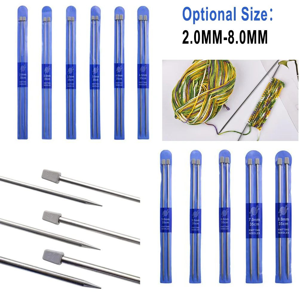 1 Pair 2-8mm 35cm Stainless Steel Straight Knitting Needles Crochet Hook DIY Sweater Weave Crochet Knitting Needles Accessories
1 Pair 2-8mm 35cm Stainless Steel Straight Knitting Needles Crochet Hook DIY Sweater Weave Crochet Knitting Needles Accessories