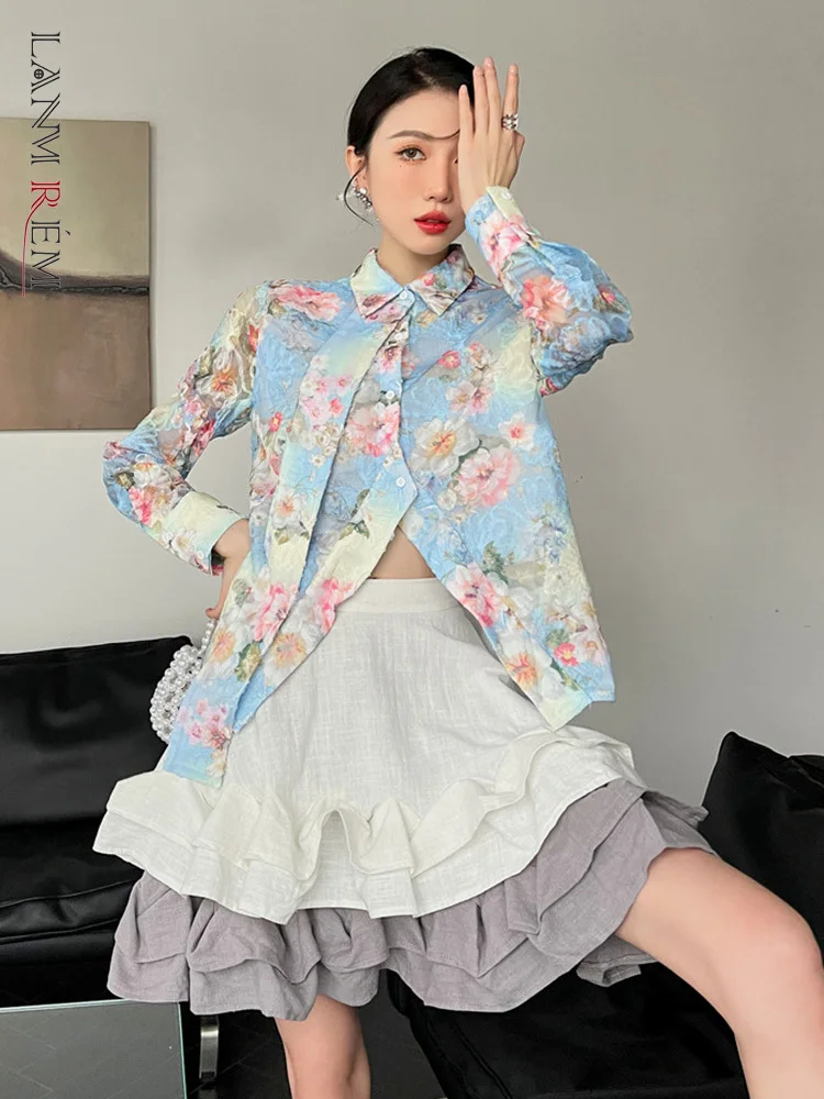 LANMREM 2022 Women's Gauze Floral Shirt Lapel Long Sleeves Printing Single Breasted Shirts Female Fashion Causal Clothing 2C2113
LANMREM 2022 Women's Gauze Floral Shirt Lapel Long Sleeves Printing Single Breasted Shirts Female Fashion Causal Clothing 2C2113