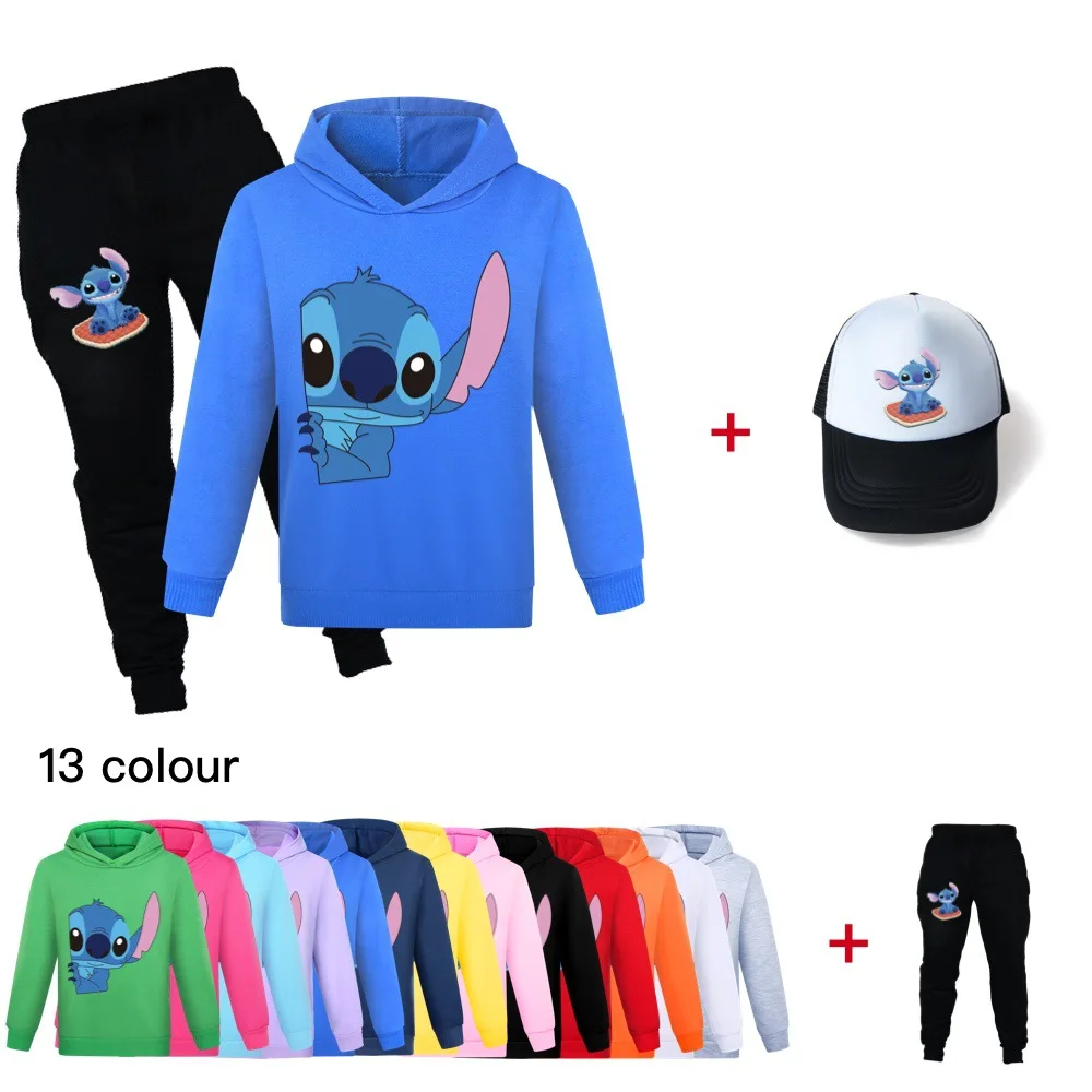 Disney Stitch Girls Hoodie + Pants Spring and Autumn Boys Middle and Big Children All-match Three-piece Set 2-16 Years Old
Disney Stitch Girls Hoodie + Pants Spring and Autumn Boys Middle and Big Children All-match Three-piece Set 2-16 Years Old