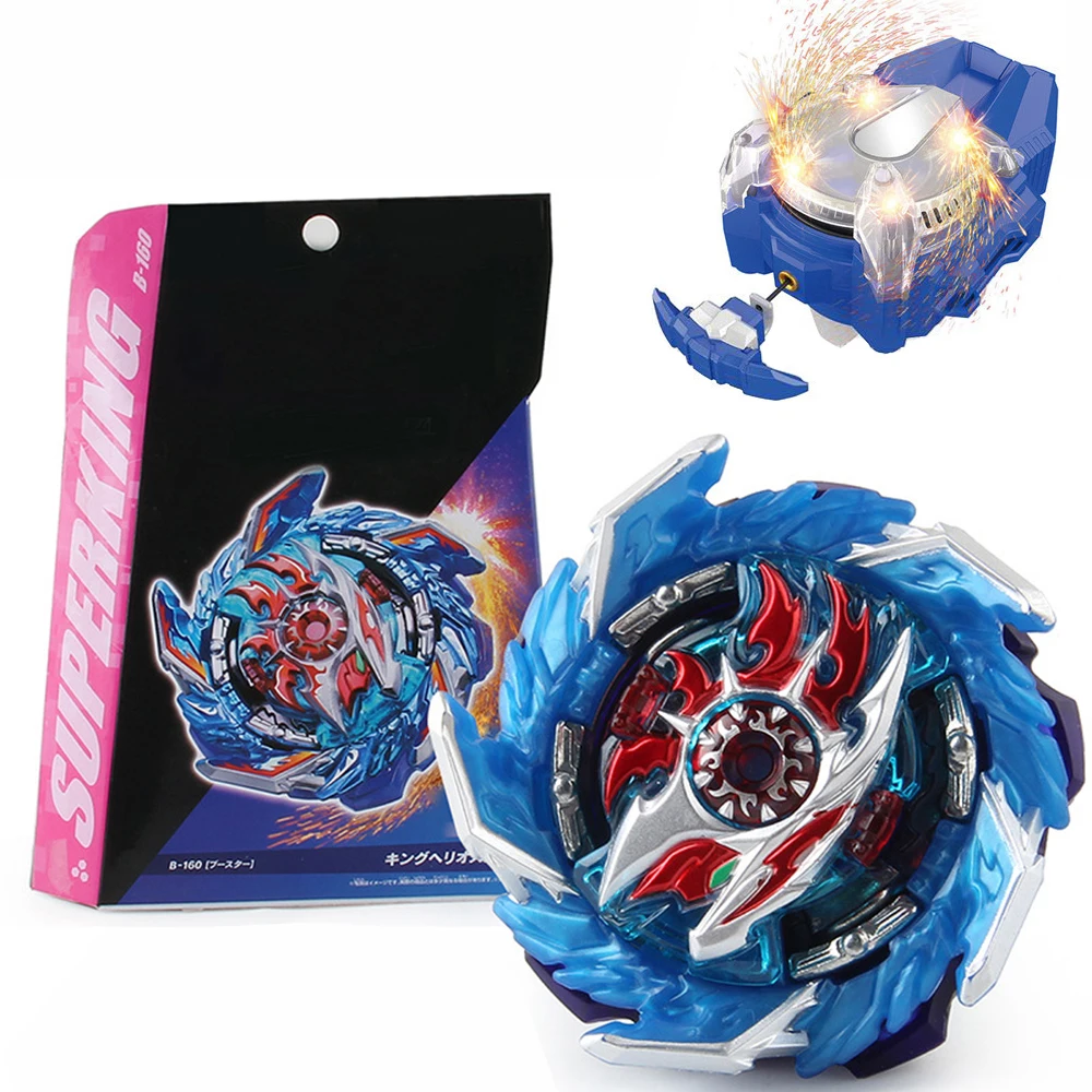 Beyblades Burst с пусковым устройством с искрящимся захватом, гироскоп из сплава B160, игрушки для детей, суперкинг, боевая игра, гироскоп
Beyblades Burst с пусковым устройством с искрящимся захватом, гироскоп из сплава B160, игрушки для детей, суперкинг, боевая игра, гироскоп