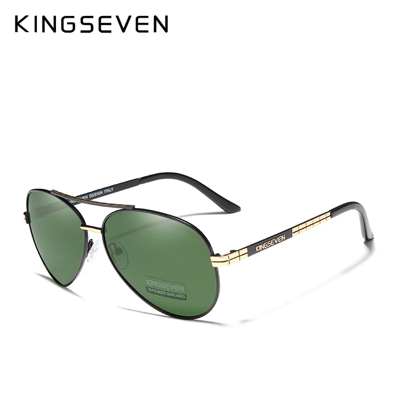 

KINGSEVEN Men Vintage Aluminum Polarized Sunglasses Classic Brand Sun glasses Coating Lens Driving Shades For Men/Wome