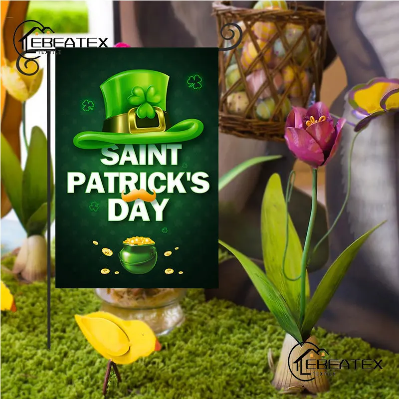 St Patricks Day Garden Flag Decorations Check Plaid Durable Burlap Shamrock Hat Spring Outdoor Holiday Yard Sign Seasonal Flag
St Patricks Day Garden Flag Decorations Check Plaid Durable Burlap Shamrock Hat Spring Outdoor Holiday Yard Sign Seasonal Flag