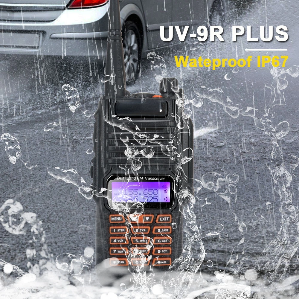 Любительская рация UV 9R Plus, водонепроницаемая, IP67, Двухдиапазонная, VHF, UHF, FM, 8 Вт, 128 каналов, рация, телефон с громкой связью
Любительская рация UV 9R Plus, водонепроницаемая, IP67, Двухдиапазонная, VHF, UHF, FM, 8 Вт, 128 каналов, рация, телефон с громкой связью