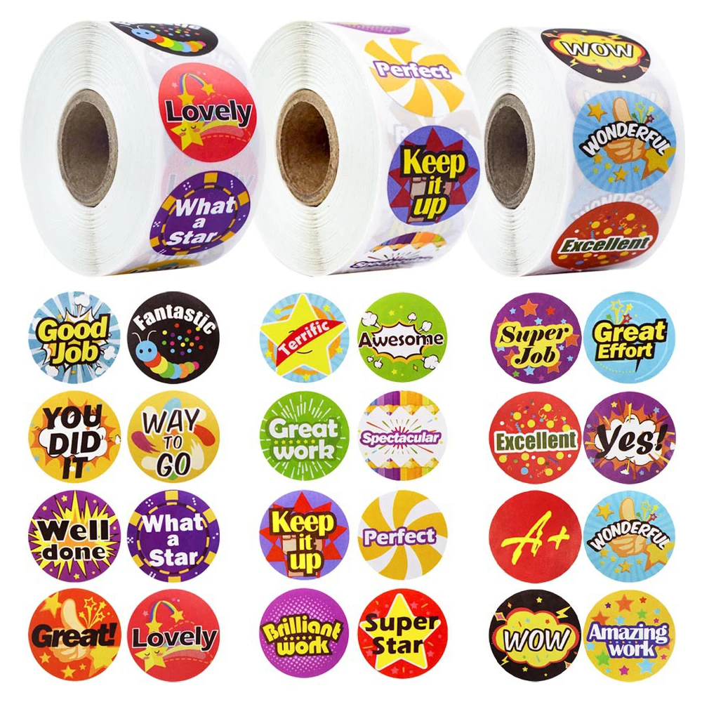 500pcs Round Cute Reward Stickers for Kids Games Toy Label Roll School Teacher Encouragement Children Student Stationery Sticker
500pcs Round Cute Reward Stickers for Kids Games Toy Label Roll School Teacher Encouragement Children Student Stationery Sticker