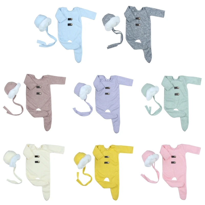 2Pcs/Set Newborn Photography Props Outsuits Baby Knitted Romper Cute Hat Set Infants Photo Shooting Beanies Cap Jumpsuit
2Pcs/Set Newborn Photography Props Outsuits Baby Knitted Romper Cute Hat Set Infants Photo Shooting Beanies Cap Jumpsuit