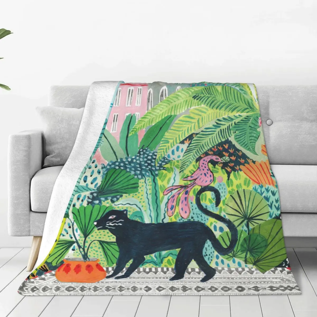 Oil Painting Tropical Plants Blanket Cover Jungle Animal Forest Flannel Throw Blankets Summer Air Conditioning Portable Bedsprea
Oil Painting Tropical Plants Blanket Cover Jungle Animal Forest Flannel Throw Blankets Summer Air Conditioning Portable Bedsprea