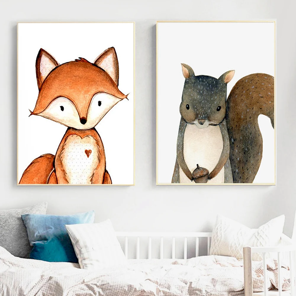 Bunny Bear Squirrel Canvas Poster for Child Nursery Wall Art Picture Print Animal Canvas Painting Nordic Kid Baby Bedroom Art
Bunny Bear Squirrel Canvas Poster for Child Nursery Wall Art Picture Print Animal Canvas Painting Nordic Kid Baby Bedroom Art