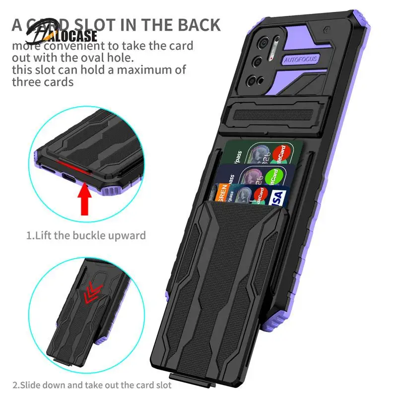For Xiaomi Redmi Note 10 Pro Max Case Card Slot Bracket Stand Holder Shockproof Armor Phone Case for Redmi Note10 10S Back Cover
For Xiaomi Redmi Note 10 Pro Max Case Card Slot Bracket Stand Holder Shockproof Armor Phone Case for Redmi Note10 10S Back Cover