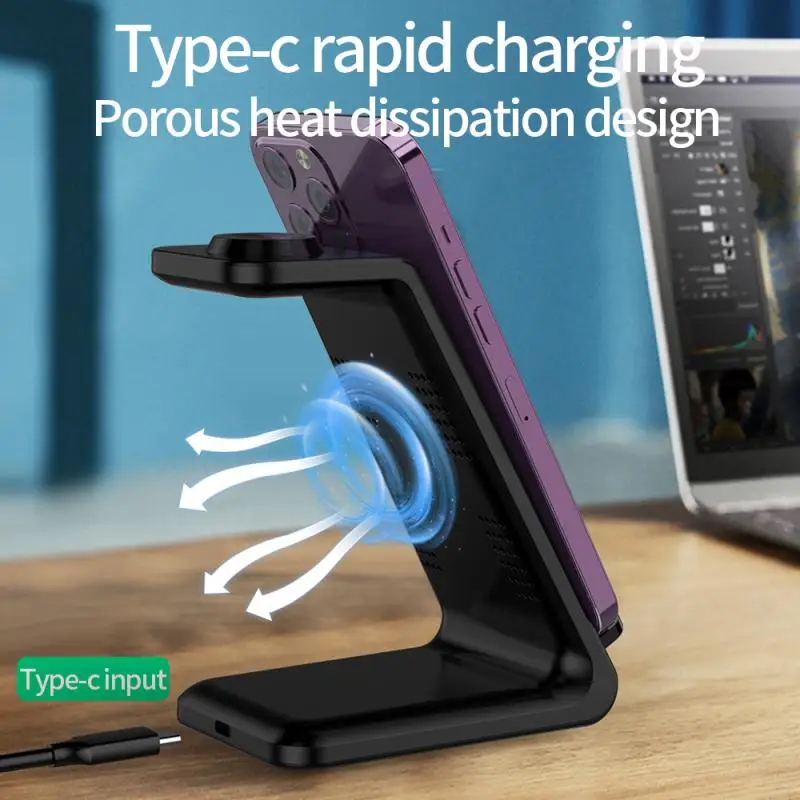 15W 3 In 1 Wireless Charger Stand Fast Charging Docking Station For IPhone 14 13 12 X Pro Max For Apple Watch For Airpods Pro
15W 3 In 1 Wireless Charger Stand Fast Charging Docking Station For IPhone 14 13 12 X Pro Max For Apple Watch For Airpods Pro