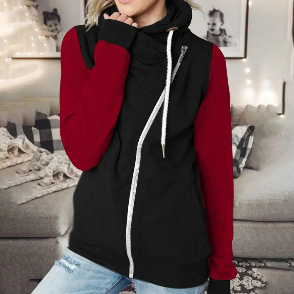 Chic Sweatshirt Jacket Pockets Skin-Touch Sweatshirt Coat Lady Simple Casual Splicing Color Hooded Coat
Chic Sweatshirt Jacket Pockets Skin-Touch Sweatshirt Coat Lady Simple Casual Splicing Color Hooded Coat