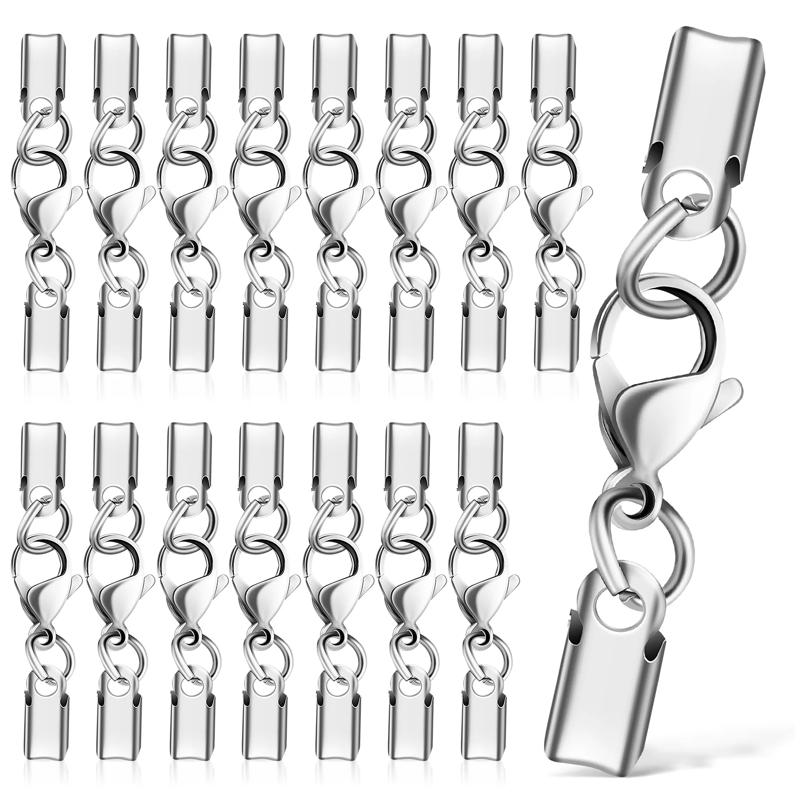 40 Pcs Stainless Steel Lobster Claw Clips Connectors Keychain Necklace Extended Buckle Clasps Rings Charms Bracelets
40 Pcs Stainless Steel Lobster Claw Clips Connectors Keychain Necklace Extended Buckle Clasps Rings Charms Bracelets