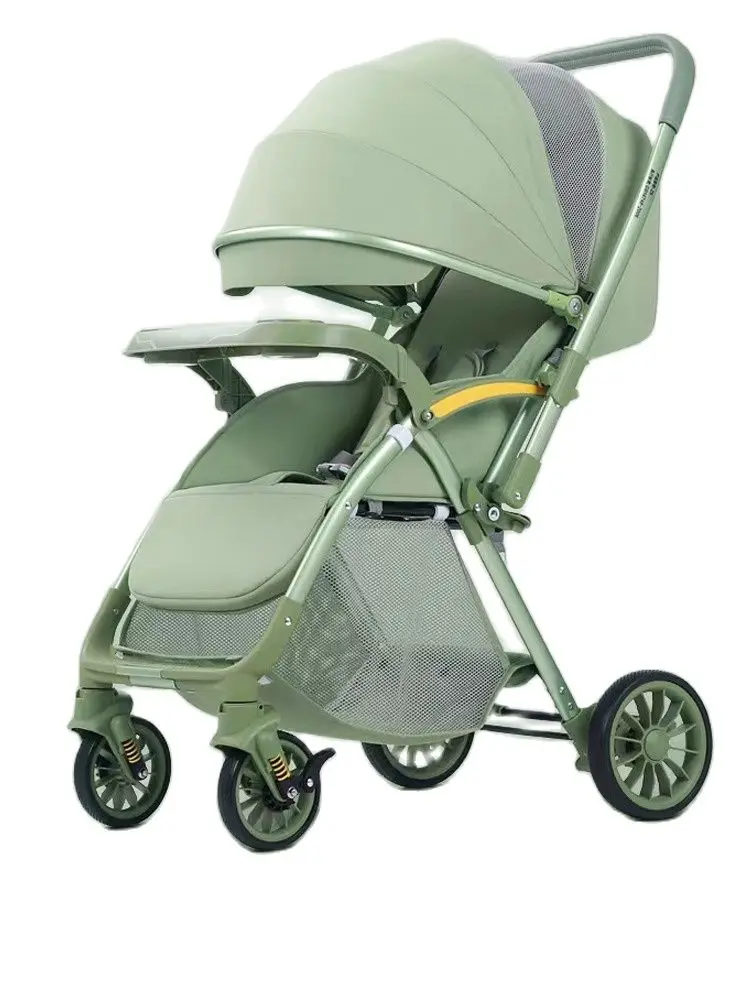 Two-way high-view stroller can sit on a portable folding stroller with four-wheeled shock absorbers
Two-way high-view stroller can sit on a portable folding stroller with four-wheeled shock absorbers