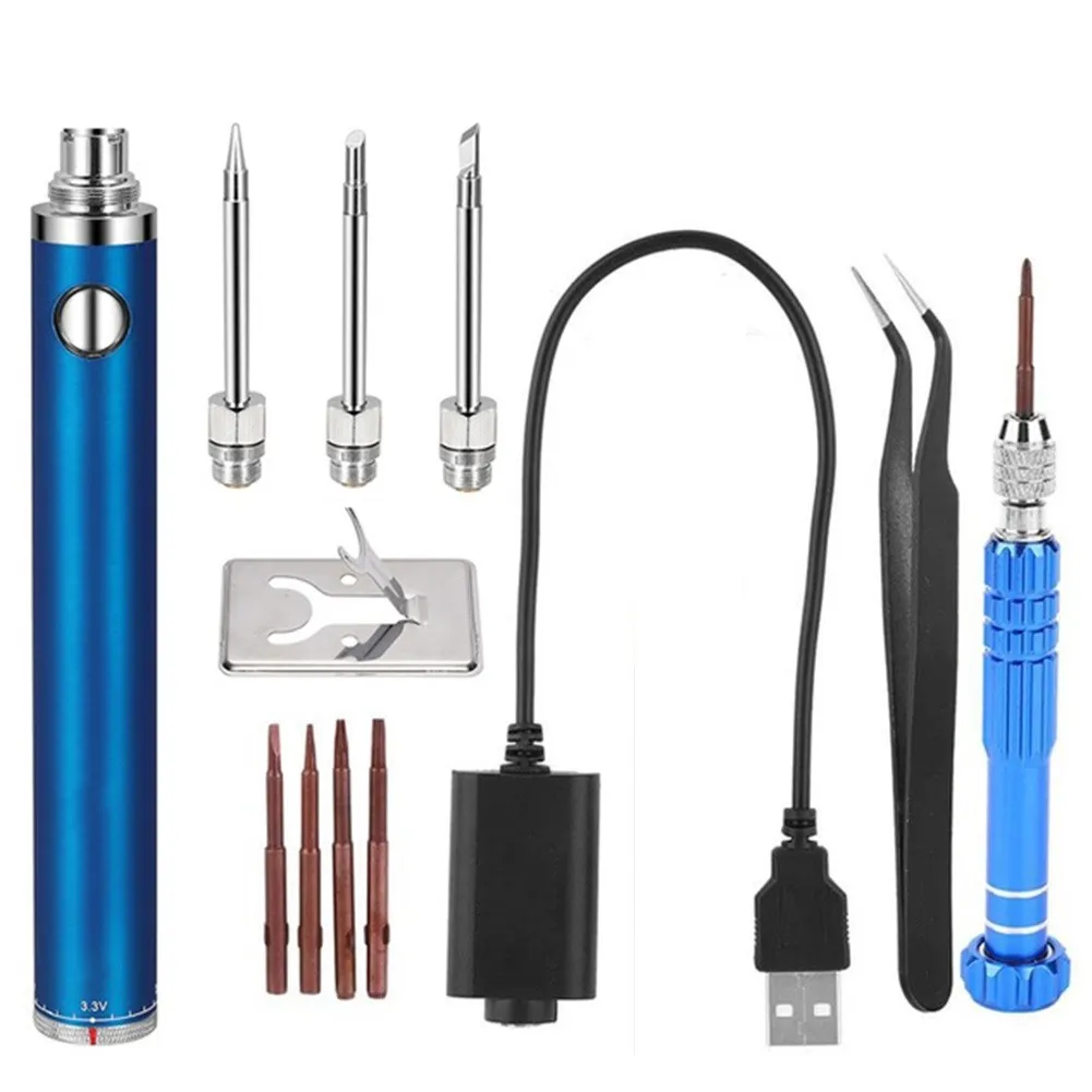 Soldering Iron Kit 5V 15W USB Charging 510 Interface Soldering Iron Tip Set Charging Solder Iron Set 4*15*25cm Welding Tools
Soldering Iron Kit 5V 15W USB Charging 510 Interface Soldering Iron Tip Set Charging Solder Iron Set 4*15*25cm Welding Tools