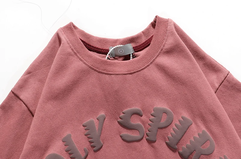 Kanye West 3D пенопластовая футболка с коротким рукавом буквенным принтом для мужчин и