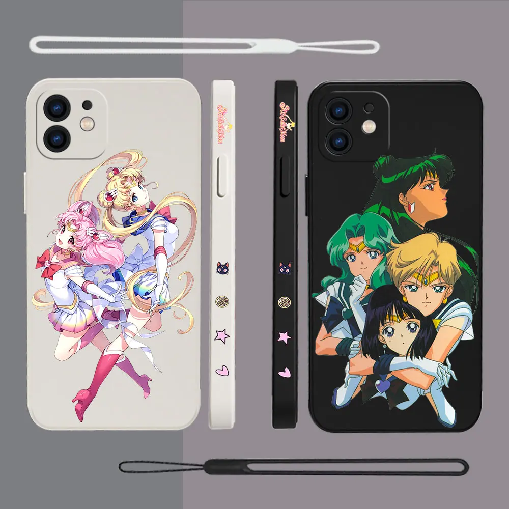 Sailors Moons Phone Case For iPhone 14 13 12 11 Pro Max Mini X XR XS MAX SE20 8 7 Plus 6 6S Plus Silicone Cases with Hand Strap
Sailors Moons Phone Case For iPhone 14 13 12 11 Pro Max Mini X XR XS MAX SE20 8 7 Plus 6 6S Plus Silicone Cases with Hand Strap