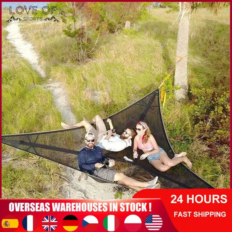 Portable Multi-person Outdoor Nature Hike Triangle Camping Hammock Portable Hanging Bed Powerful Parachute Fabric Sleep Swing
Portable Multi-person Outdoor Nature Hike Triangle Camping Hammock Portable Hanging Bed Powerful Parachute Fabric Sleep Swing