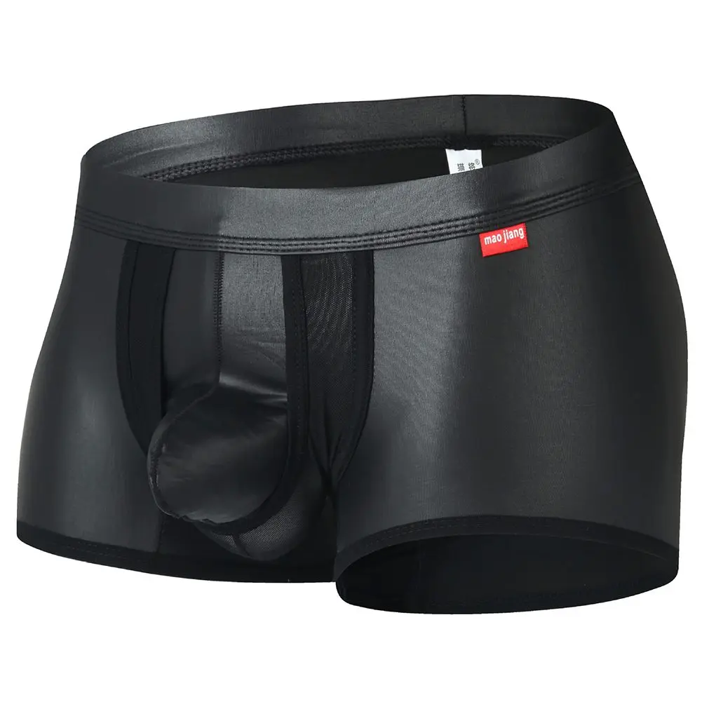 Mens Sexy Faux Patent Leather Boxer Briefs Gun Egg Separation Sheath Erotic Boxer Shorts Low Rise Tight Panties Underwear
Mens Sexy Faux Patent Leather Boxer Briefs Gun Egg Separation Sheath Erotic Boxer Shorts Low Rise Tight Panties Underwear
