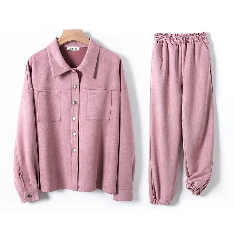 2022 Women Velvet Tracksuits Drop Shoulder Oversize Single-Breasted Jacket And Elastic Waist Overalls Cargo Pants In 4 Season
2022 Women Velvet Tracksuits Drop Shoulder Oversize Single-Breasted Jacket And Elastic Waist Overalls Cargo Pants In 4 Season